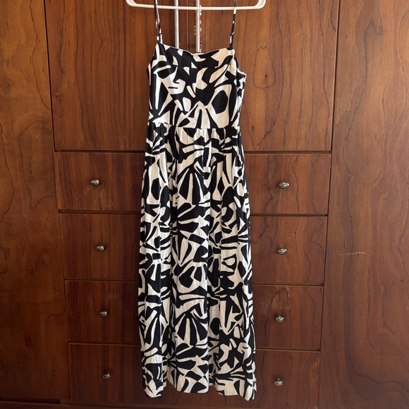 Rachel Zoe Black and White Abstract Spaghetti Strap Maxi Dress - Picture 2 of 5
